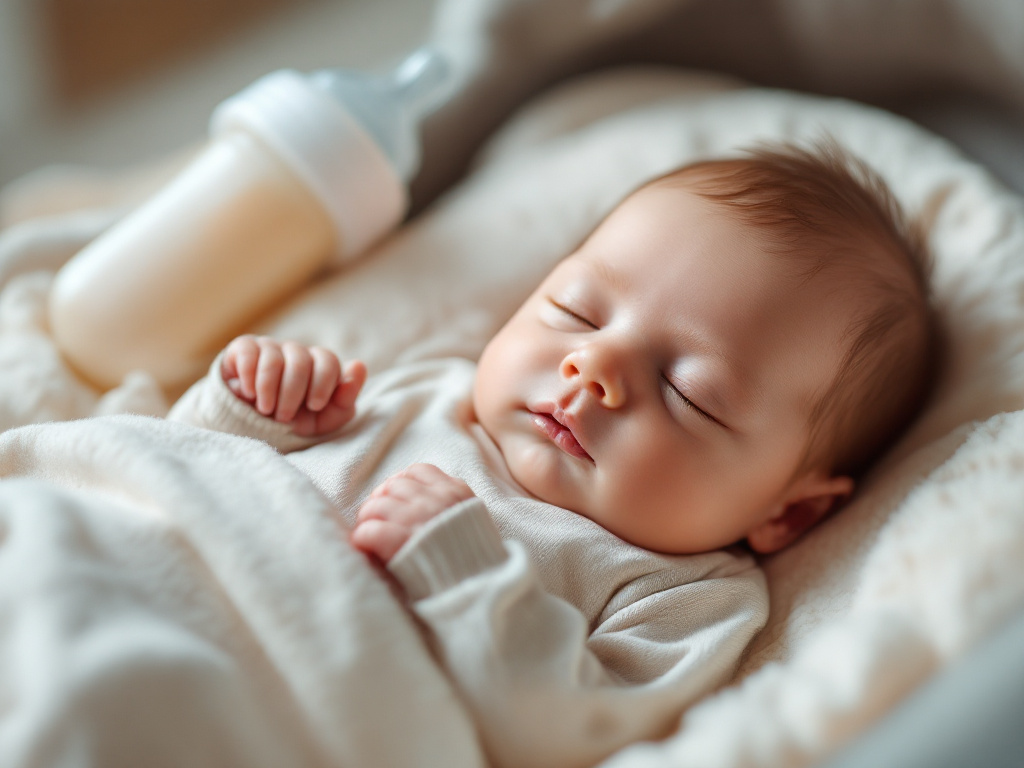 Close-up of a newborn baby peacefully sleeping, wrapped in a soft blanket, showcasing the beauty of babies during early parenthood.